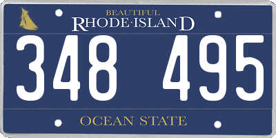 RI license plate 348495
