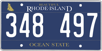 RI license plate 348497