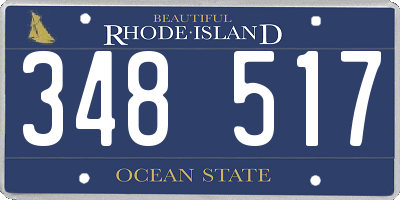 RI license plate 348517