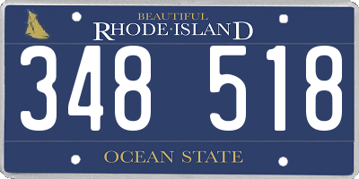 RI license plate 348518