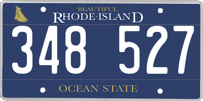 RI license plate 348527