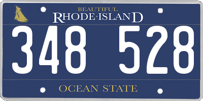 RI license plate 348528