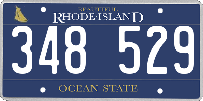 RI license plate 348529