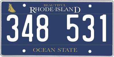 RI license plate 348531