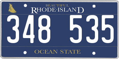 RI license plate 348535