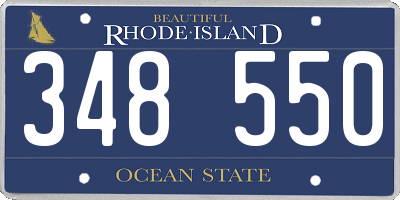 RI license plate 348550