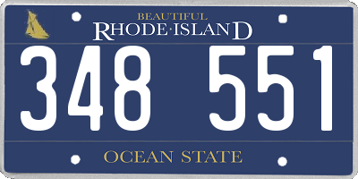 RI license plate 348551