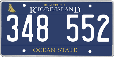 RI license plate 348552