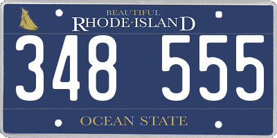 RI license plate 348555