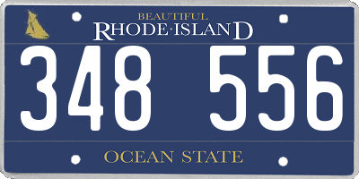 RI license plate 348556