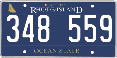 RI license plate 348559