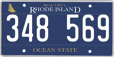 RI license plate 348569