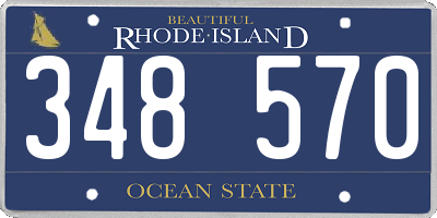 RI license plate 348570