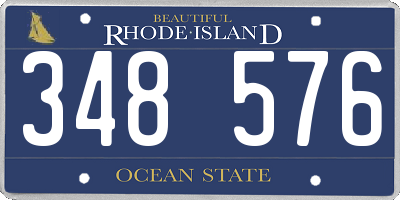 RI license plate 348576