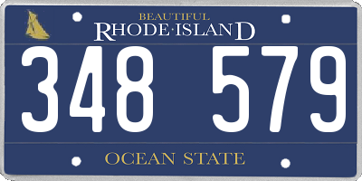 RI license plate 348579