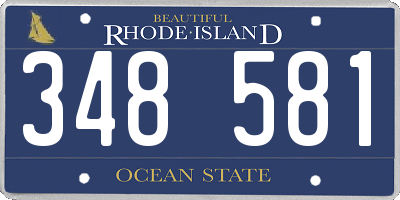 RI license plate 348581