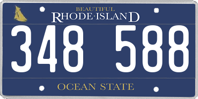 RI license plate 348588