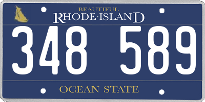 RI license plate 348589