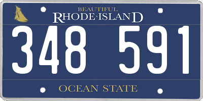 RI license plate 348591