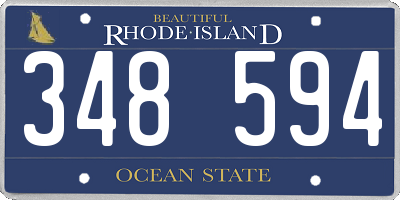 RI license plate 348594