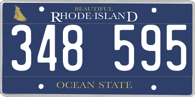 RI license plate 348595