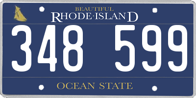 RI license plate 348599