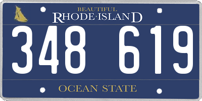 RI license plate 348619
