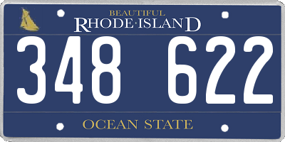 RI license plate 348622