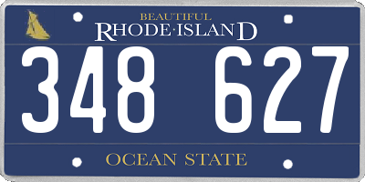 RI license plate 348627