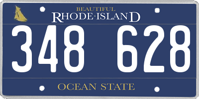 RI license plate 348628