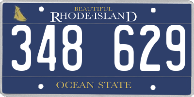 RI license plate 348629