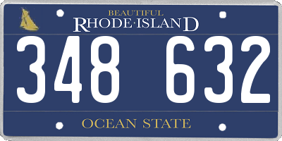 RI license plate 348632