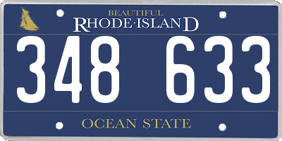 RI license plate 348633
