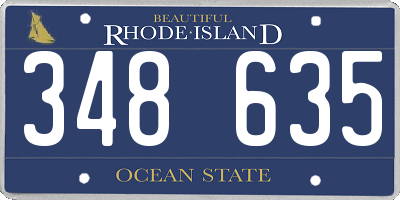 RI license plate 348635