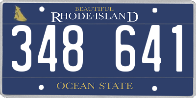 RI license plate 348641