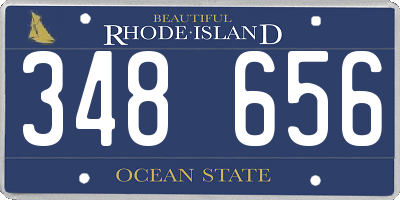 RI license plate 348656