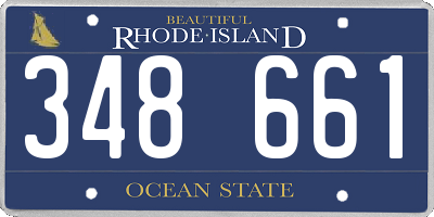 RI license plate 348661