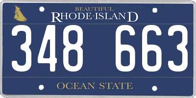 RI license plate 348663