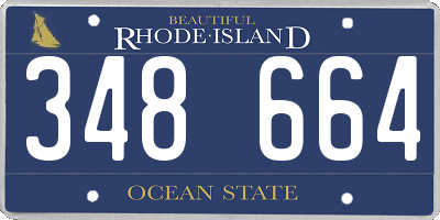 RI license plate 348664