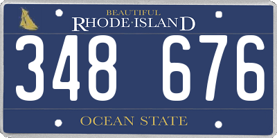 RI license plate 348676