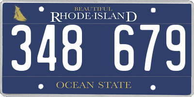 RI license plate 348679