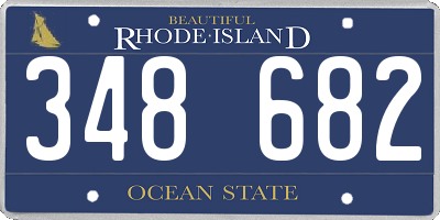 RI license plate 348682