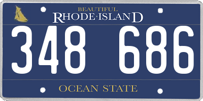 RI license plate 348686