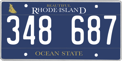 RI license plate 348687