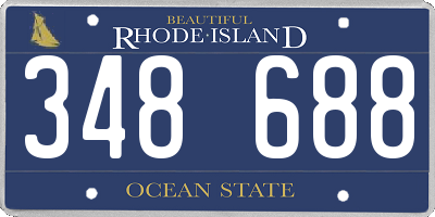 RI license plate 348688