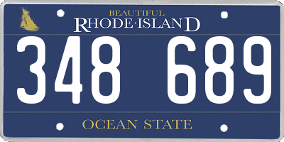 RI license plate 348689