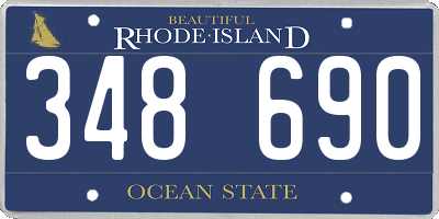 RI license plate 348690