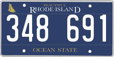 RI license plate 348691