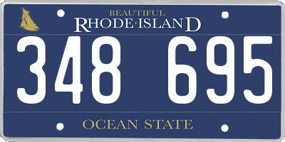 RI license plate 348695