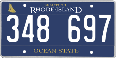 RI license plate 348697